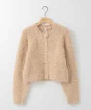 ZMSAE26130 al'aise modulation(アレーズモジュレーション) フェザーヤーンラメニットカーディガン ベージュ