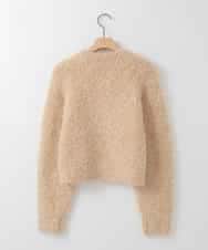 ZMSAE26130 al'aise modulation(アレーズモジュレーション) フェザーヤーンラメニットカーディガン ベージュ