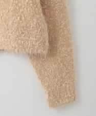 ZMSAE26130 al'aise modulation(アレーズモジュレーション) フェザーヤーンラメニットカーディガン ベージュ