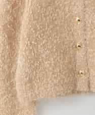 ZMSAE26130 al'aise modulation(アレーズモジュレーション) フェザーヤーンラメニットカーディガン ベージュ