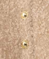 ZMSAE26130 al'aise modulation(アレーズモジュレーション) フェザーヤーンラメニットカーディガン ベージュ