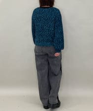 ZMSAE27140 al'aise modulation(アレーズモジュレーション) 【洗える】ファンシーシャギーニットカーディガン グリーン