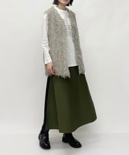 ZMSAW05140 al'aise modulation(アレーズモジュレーション) 【抗菌防臭】やわらかジャギーニットベスト ベージュ