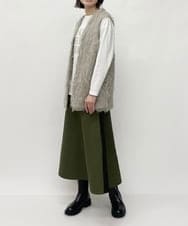 ZMSAW05140 al'aise modulation(アレーズモジュレーション) 【抗菌防臭】やわらかジャギーニットベスト ベージュ