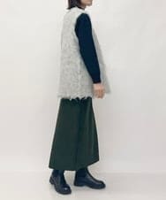 ZMSAW05140 al'aise modulation(アレーズモジュレーション) 【抗菌防臭】やわらかジャギーニットベスト ライトグレー