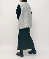 ZMSAW05140 al'aise modulation(アレーズモジュレーション) 【抗菌防臭】やわらかジャギーニットベスト ライトグレー