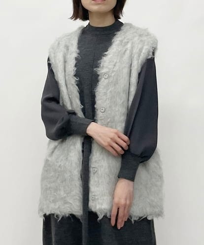 ZMSAW05140 al'aise modulation 【抗菌防臭】やわらかジャギーニットベスト