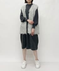 ZMSAW05140 al'aise modulation(アレーズモジュレーション) 【抗菌防臭】やわらかジャギーニットベスト ライトグレー