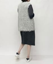 ZMSAW05140 al'aise modulation(アレーズモジュレーション) 【抗菌防臭】やわらかジャギーニットベスト ライトグレー