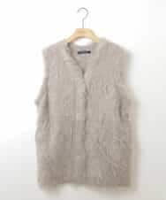 ZMSAW05140 al'aise modulation(アレーズモジュレーション) 【抗菌防臭】やわらかジャギーニットベスト ベージュ