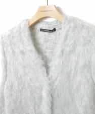 ZMSAW05140 al'aise modulation(アレーズモジュレーション) 【抗菌防臭】やわらかジャギーニットベスト ライトグレー