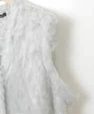 ZMSAW05140 al'aise modulation(アレーズモジュレーション) 【抗菌防臭】やわらかジャギーニットベスト ライトグレー