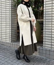 ZMSAW09160 al'aise modulation(アレーズモジュレーション) バルーンスリーブカーディガン ベージュ