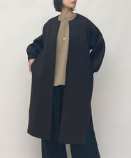 ZMSAW09160 al'aise modulation(アレーズモジュレーション) バルーンスリーブカーディガン ブラウン