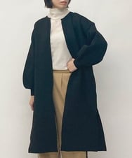 ZMSAW09160 al'aise modulation(アレーズモジュレーション) バルーンスリーブカーディガン ブラック