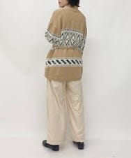 ZMSAW14138 al'aise modulation(アレーズモジュレーション) 【抗菌防臭】カウチン柄ロングカーディガン ベージュ