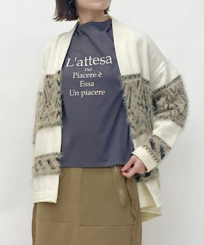 ZMSAW14138 al'aise modulation 【抗菌防臭】カウチン柄ロングカーディガン