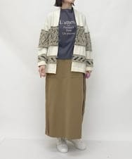 ZMSAW14138 al'aise modulation(アレーズモジュレーション) 【抗菌防臭】カウチン柄ロングカーディガン アイボリー