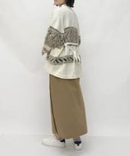 ZMSAW14138 al'aise modulation(アレーズモジュレーション) 【抗菌防臭】カウチン柄ロングカーディガン アイボリー