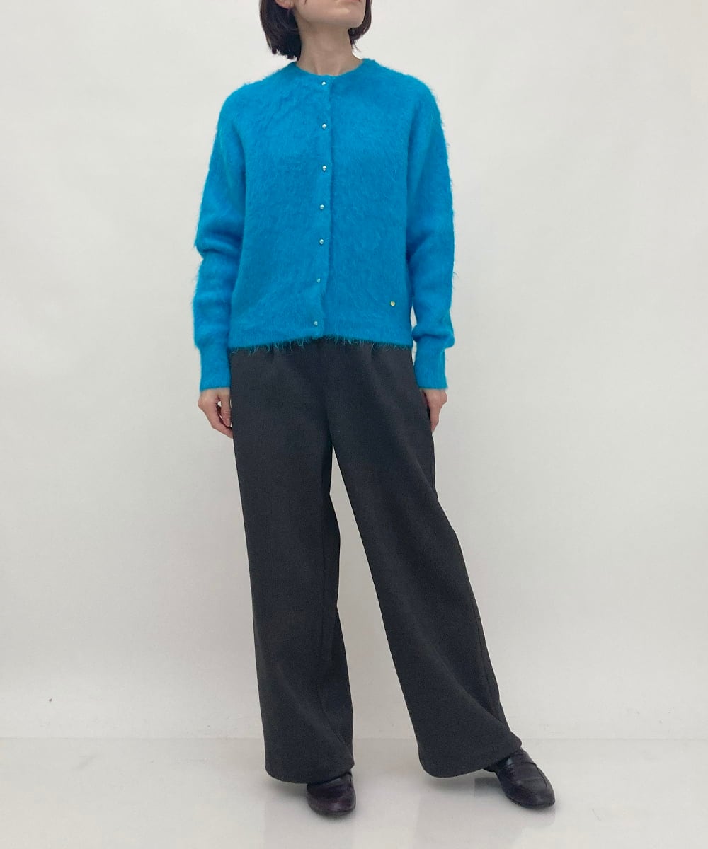 ZMSAW26220 al'aise modulation(アレーズモジュレーション) メタルボタンニットカーディガン ブルー