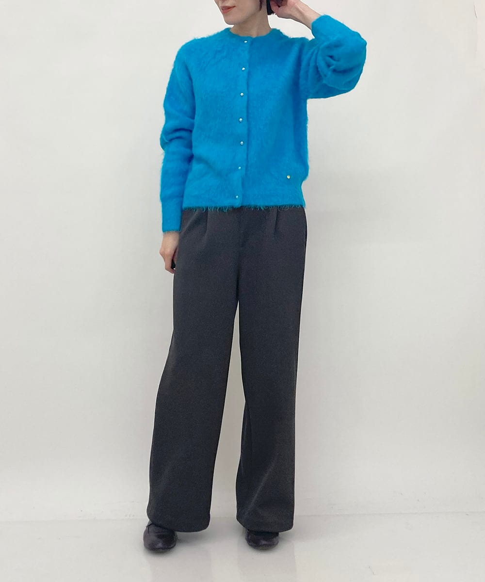 ZMSAW26220 al'aise modulation(アレーズモジュレーション) メタルボタンニットカーディガン ブルー