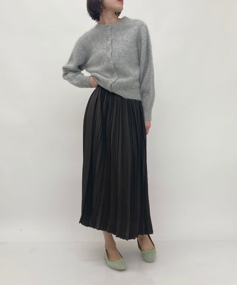 ZMSAW26220 al'aise modulation(アレーズモジュレーション) メタルボタンニットカーディガン ライトグレー