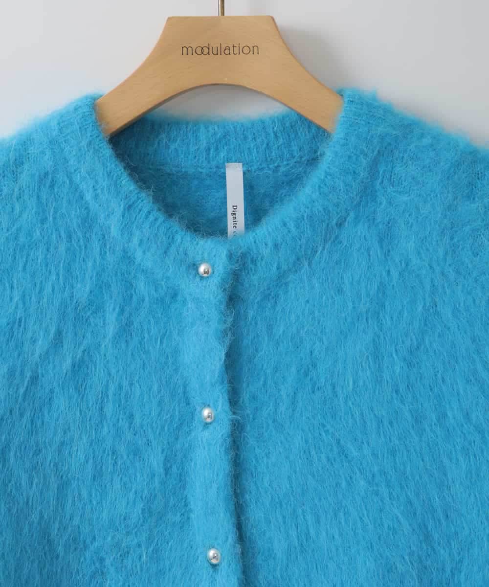 ZMSAW26220 al'aise modulation(アレーズモジュレーション) メタルボタンニットカーディガン ブルー