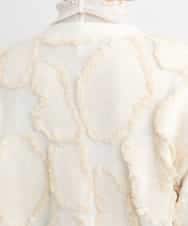 ZMSCB40230 al'aise modulation(アレーズモジュレーション) 【洗える】フリンジサークル柄カーディガン アイボリー