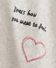 ZMSCE03150 al'aise modulation(アレーズモジュレーション) 【洗える】メッセージ刺繍メランジニットカーディガン ライトグレー