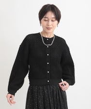 ZMSEB05168 al'aise modulation(アレーズモジュレーション) 立体メッシュニットカーディガン ブラック