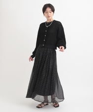 ZMSEB05168 al'aise modulation(アレーズモジュレーション) 立体メッシュニットカーディガン ブラック