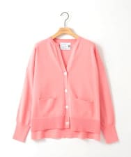 ZMSEE01140 al'aise modulation(アレーズモジュレーション) スキッパークルーネックカーディガン ピンク