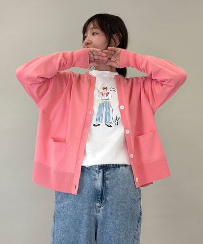 ZMSEE01140 al'aise modulation スキッパークルーネックカーディガン