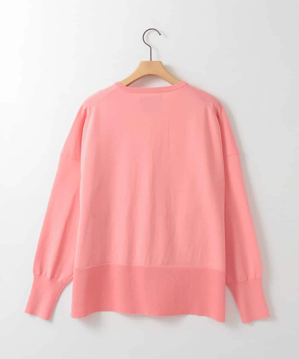 ZMSEE01140 al'aise modulation(アレーズモジュレーション) スキッパークルーネックカーディガン ピンク