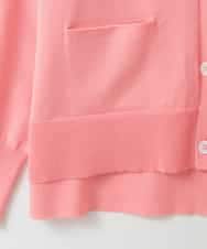 ZMSEE01140 al'aise modulation(アレーズモジュレーション) スキッパークルーネックカーディガン ピンク