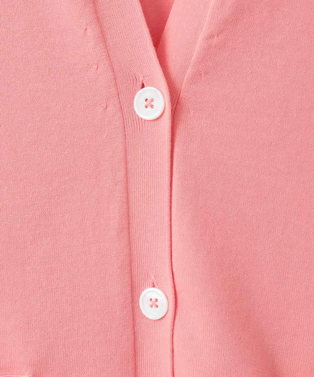 ZMSEE01140 al'aise modulation(アレーズモジュレーション) スキッパークルーネックカーディガン ピンク