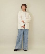 ZMSEE02128 al'aise modulation(アレーズモジュレーション) 【洗える】ダブルフェイス配色ニットカーディガン アイボリー