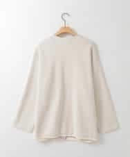 ZMSEE02128 al'aise modulation(アレーズモジュレーション) 【洗える】ダブルフェイス配色ニットカーディガン アイボリー