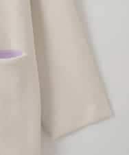 ZMSEE02128 al'aise modulation(アレーズモジュレーション) 【洗える】ダブルフェイス配色ニットカーディガン アイボリー