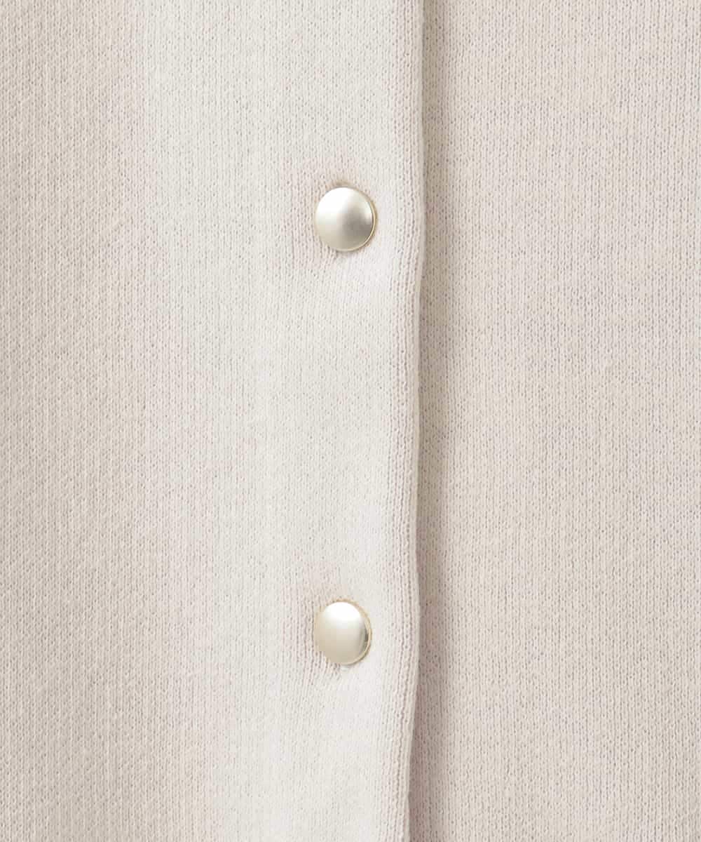 ZMSEE02128 al'aise modulation(アレーズモジュレーション) 【洗える】ダブルフェイス配色ニットカーディガン アイボリー