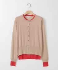 ZMSEE03108 al'aise modulation(アレーズモジュレーション) バイカラーレイヤード風カーディガン ベージュ