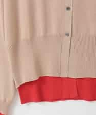 ZMSEE03108 al'aise modulation(アレーズモジュレーション) バイカラーレイヤード風カーディガン ベージュ