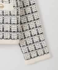 ZMSEE04180 al'aise modulation(アレーズモジュレーション) ツイードコットンカーディガン アイボリー