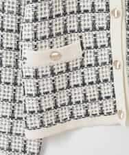 ZMSEE04180 al'aise modulation(アレーズモジュレーション) ツイードコットンカーディガン アイボリー