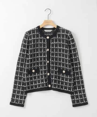 ZMSEE04180 al'aise modulation ツイードコットンカーディガン