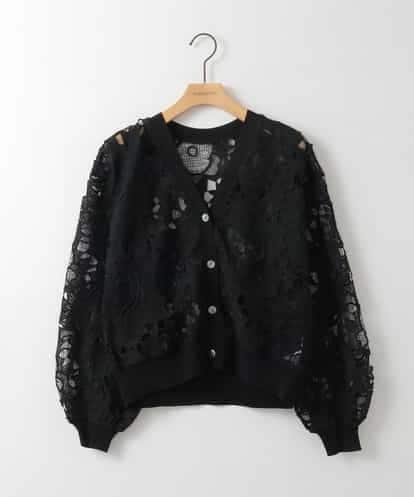 ZMSGE11150 al'aise modulation 【洗える】シアーレースカーディガン