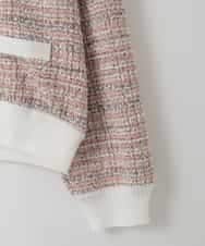 ZMSGE14150 al'aise modulation(アレーズモジュレーション) 【洗える】MIXファンシーツイードカーディガン ピンク