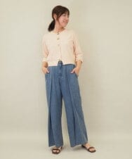 ZMSGE15170 al'aise modulation(アレーズモジュレーション) ビジューボタンニットカーディガン ピンク