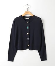 ZMSGE15170 al'aise modulation(アレーズモジュレーション) ビジューボタンニットカーディガン ネイビー
