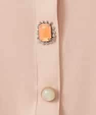 ZMSGE15170 al'aise modulation(アレーズモジュレーション) ビジューボタンニットカーディガン ピンク